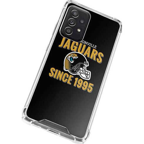 NFL Jacksonville Jaguars Helmet Galaxy A72 5G Clear Case